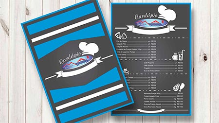 criação de cardápio impressos em fazenda rio grande