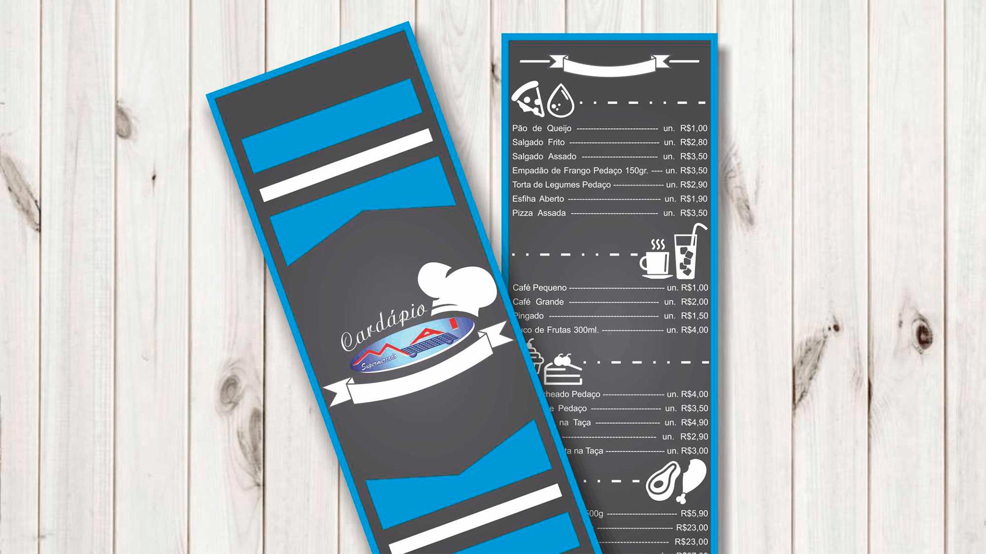 criação de cardápio impresso em fazenda rio grande