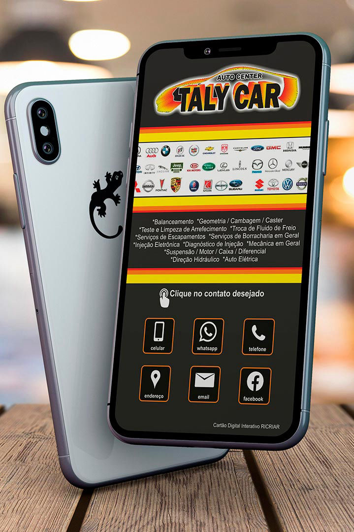 cartao de visita digital taly car auto center fazenda rio grande