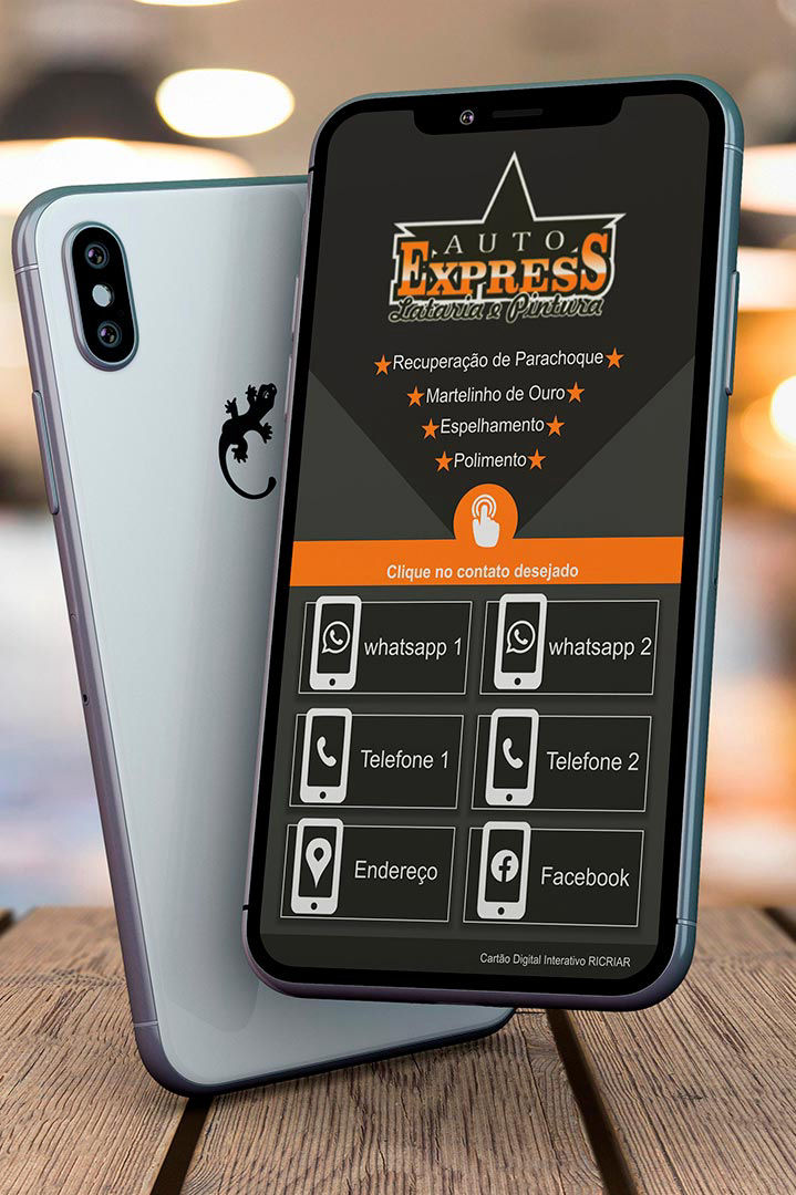 cartao de visita digital auto express lataria e pintura fazenda rio grande