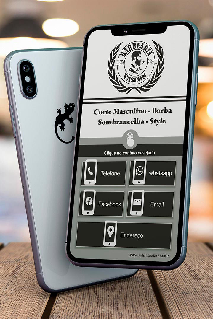 cartao de visita digital barbearia vascon fazenda rio grande